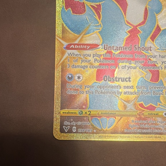 Pokémon TCG Galarian Obstagoon 198/185 Vivid Voltage Secret Rare Holo 160HP - Picture 3 of 10